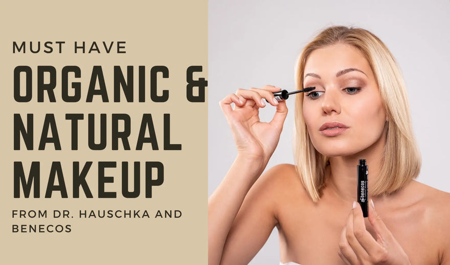 woman applying benecos makeup mascara to eyelashes