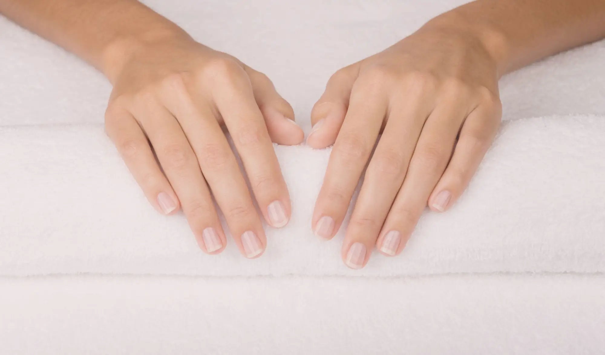 Freshly manicured natural nails