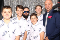 Johnny Florio with his sons on his wedding day