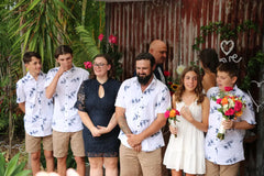 Elisia and Johnny and all the kids on the wedding day