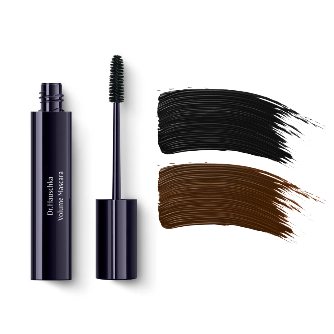 Dr Hauschka Natural Makeup Volume Mascara in two colours Black and Brown. 