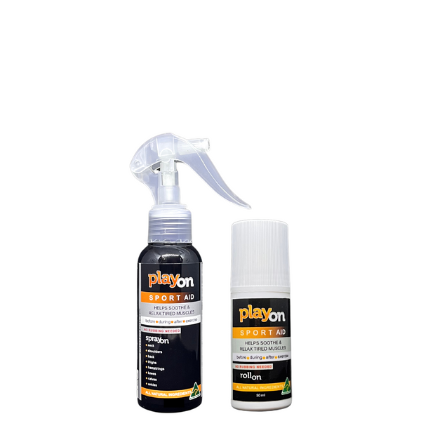 PlayOn Sport Aid - Weekend Warrior - Natural Sport Recovery Spray Two Bottles - Natural Mum