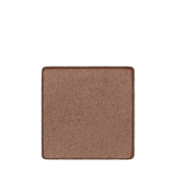 Square pan of shimmery brown eyeshadow powder.