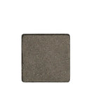 Square pan of shimmery, dark gray eyeshadow powder.