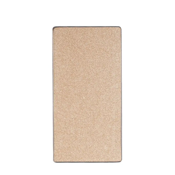Rectangular pan of light beige pressed powder makeup.