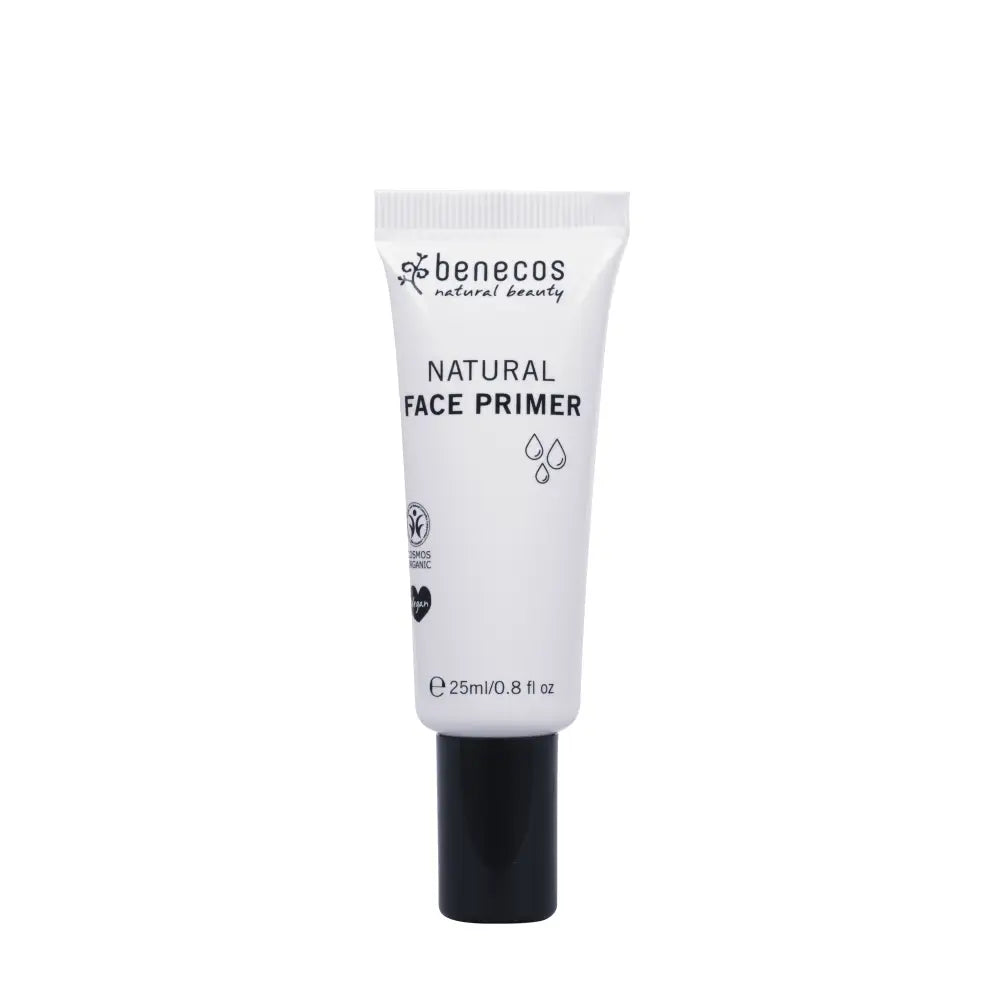 White tube of Benecos natural face primer with a black cap.