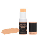 Natural foundation stick in ivory shade with a black and peach-colored packaging.