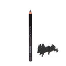 Black eyeliner pencil with a smudged swatch sample beside it.
