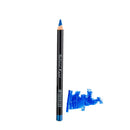 Blue eyeliner pencil with a color swatch smear.