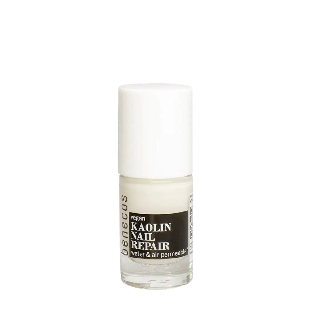 White bottle of Kaolin nail repair treatment.