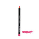 Black makeup pencil with pink tip and matching pink swatch mark.
