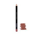 Nude-colored lip liner pencil with a swatch of color beside it.
