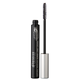 Black mascara tube with applicator.