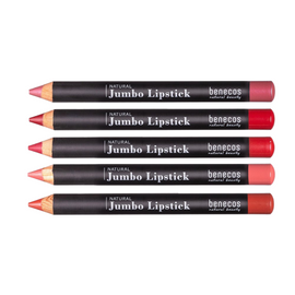 Five jumbo lipstick pencils in various shades.
