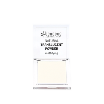 Translucent mattifying powder compact.