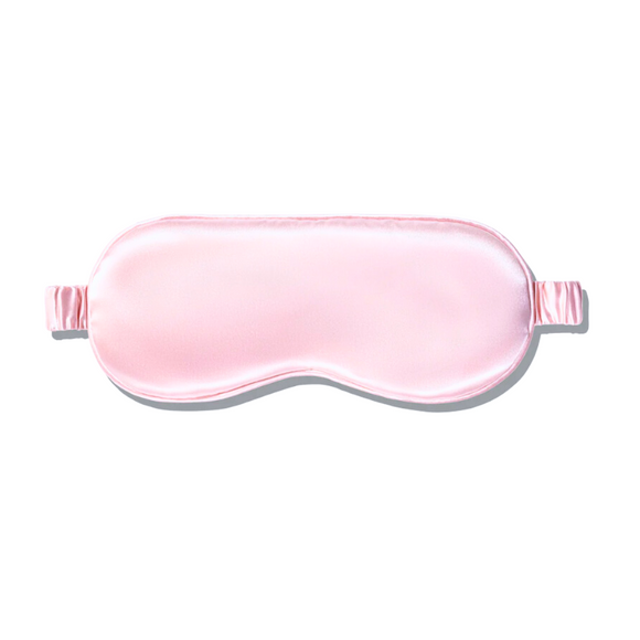 Pink silk sleep mask