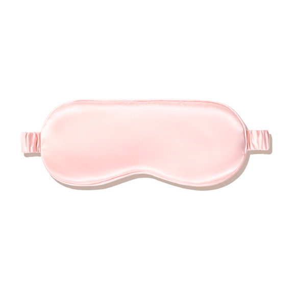 Smooth pink satin sleep mask