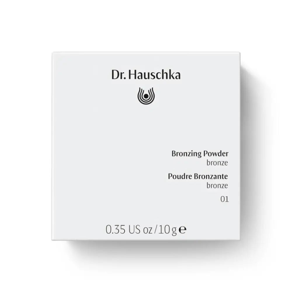 White square box of Dr. Hauschka Bronzing Powder in shade 01.