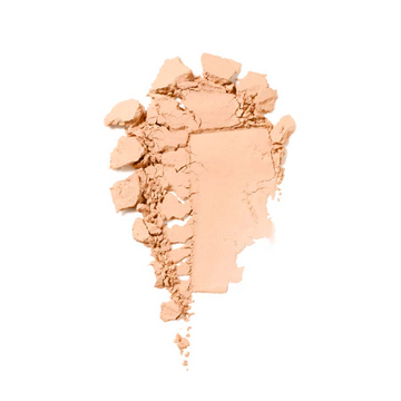 Crumbled beige powder makeup.