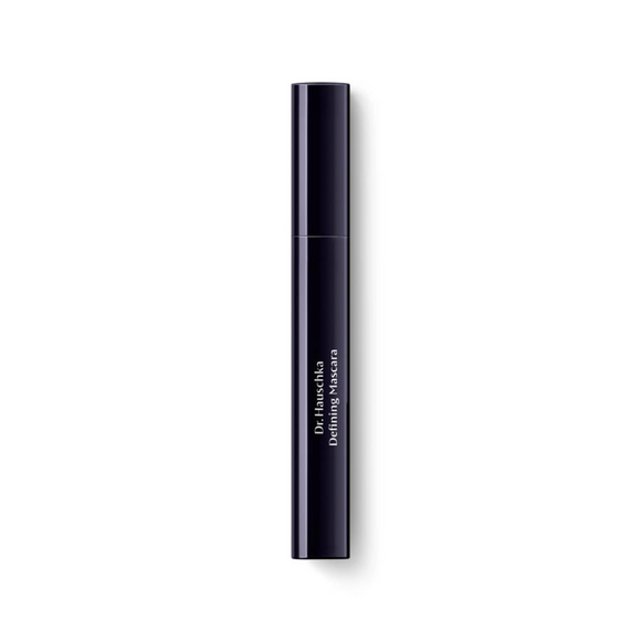 Dark blue mascara tube.