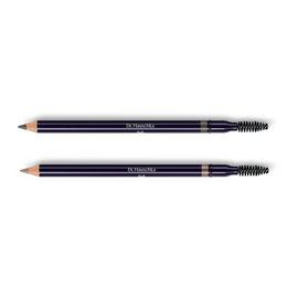 Two eyebrow pencils with spoolie brushes.