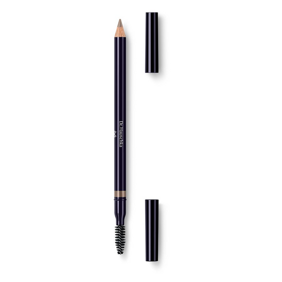 Eyebrow pencil with brush and cap.
