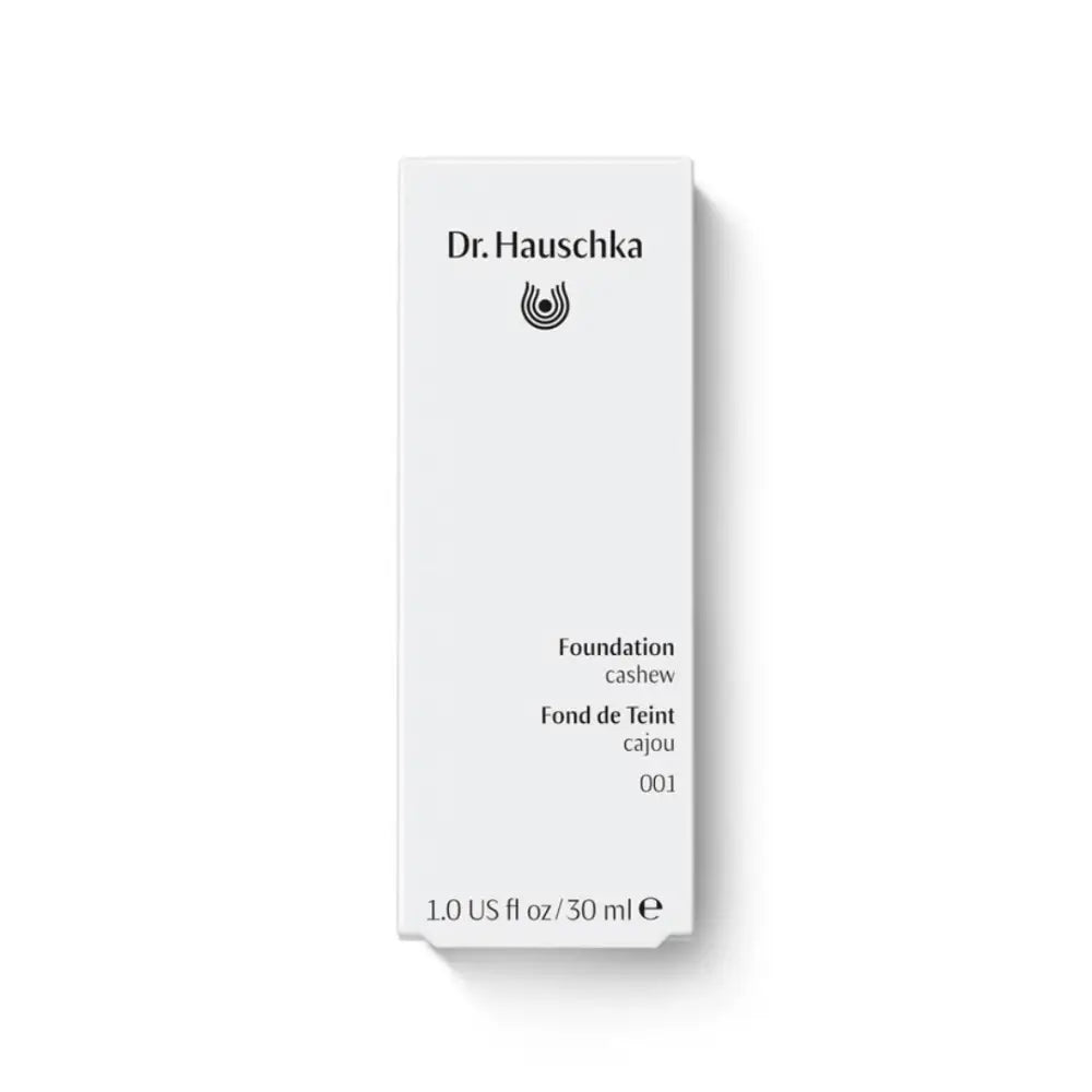 White Dr. Hauschka foundation box containing 30ml of product.