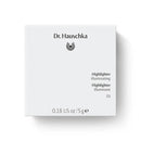 White Dr. Hauschka highlighter makeup product box.