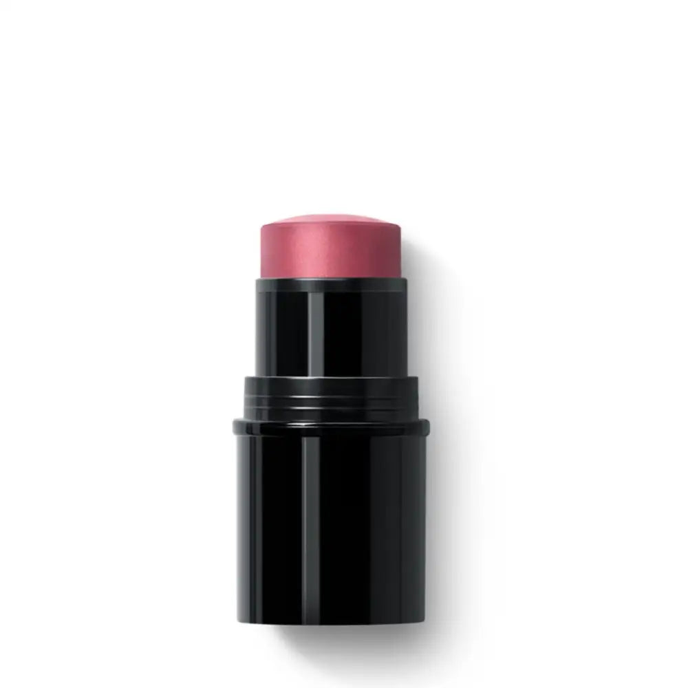 Pink cream blush stick in a black plastic tube.