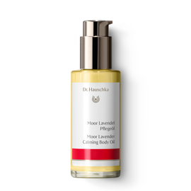 Bottle of Dr. Hauschka Moor Lavender Calming Body Oil.