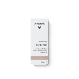 Dr. Hauschka Regenerating Eye Cream in a white box with minimal design.