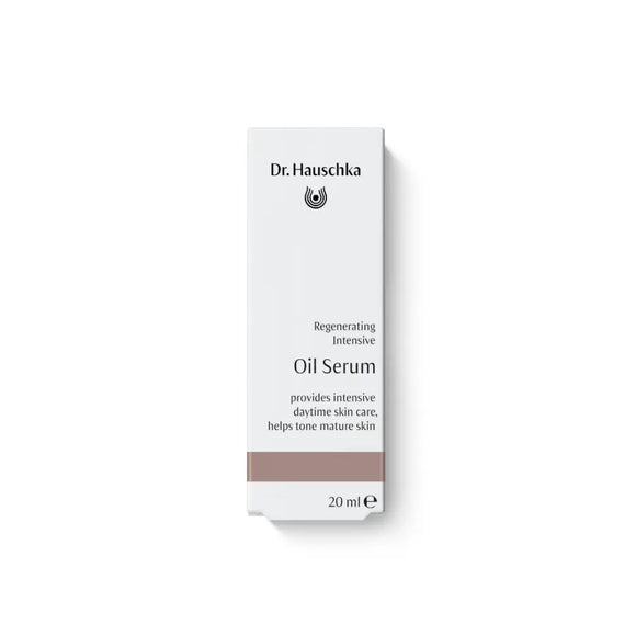 Dr. Hauschka Regenerating Intensive Oil Serum in a white box with brown accents.