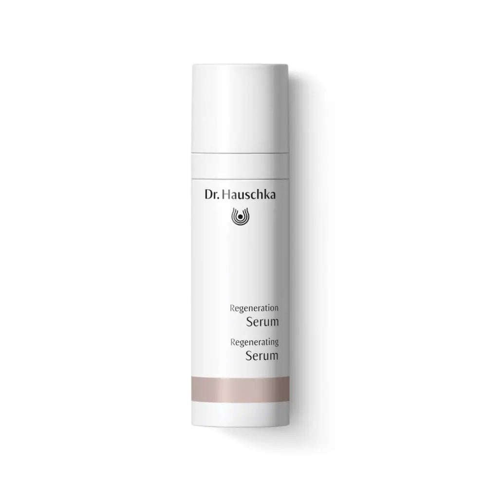 White bottle of Dr. Hauschka Regenerative Serum.