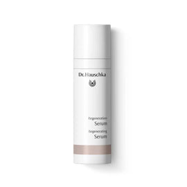 White bottle of Dr. Hauschka Regenerative Serum.