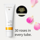 White tube of Dr. Hauschka Rose Day Cream with a beauty award seal.
