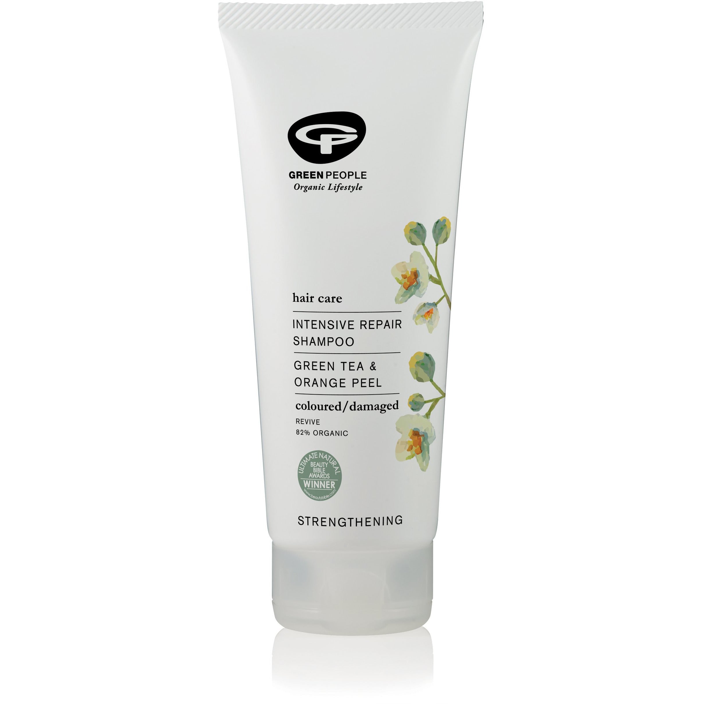 White tube of Green People Intensive Repair Shampoo.