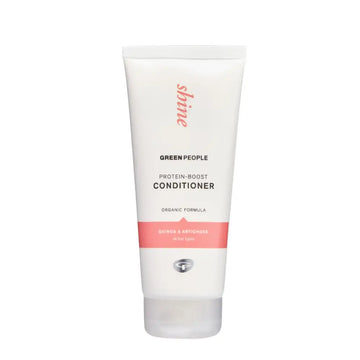 White tube of Green People natural beauty conditioner with coral-pink accents.