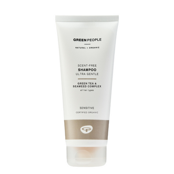 Tube of Green People scent-free shampoo for sensitive skin.