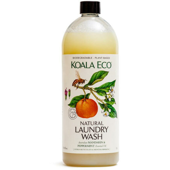 Bottle of natural laundry wash.