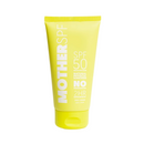 mother spf 50 sunscreen yellow tube on white background