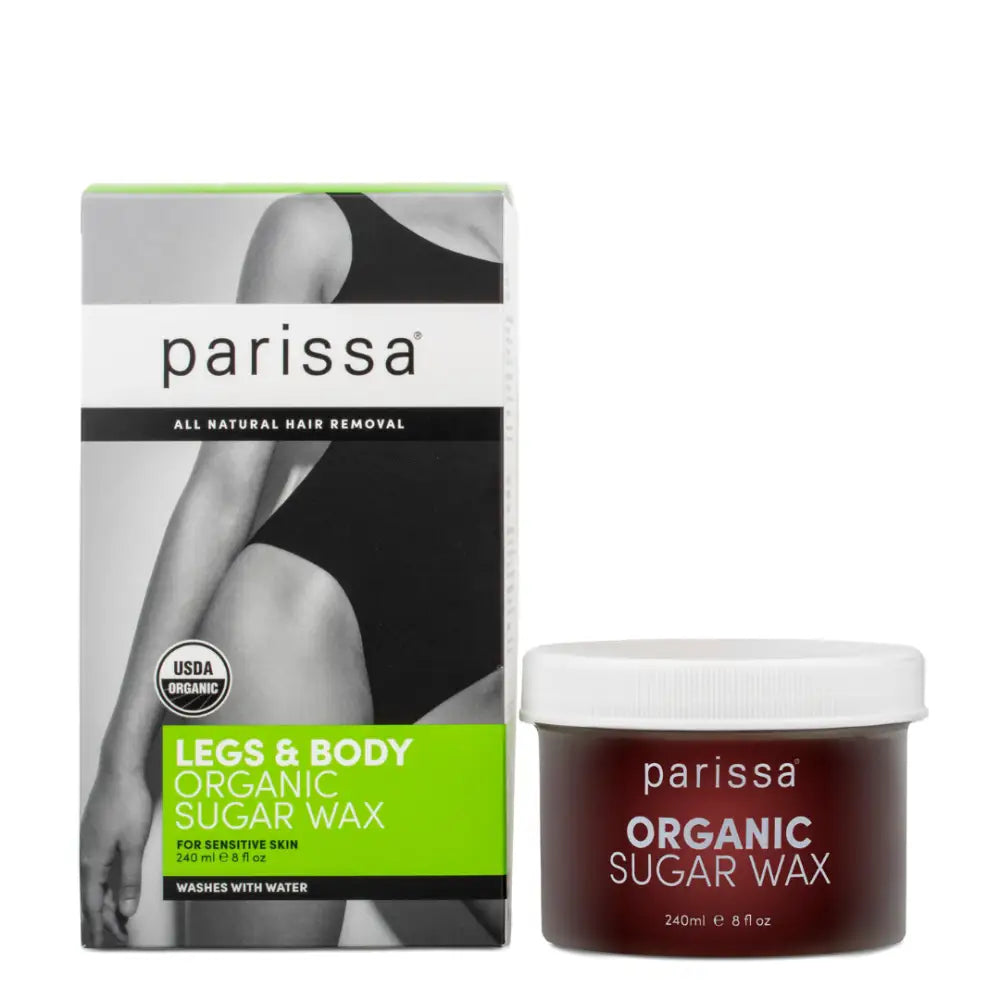 Parissa organic sugar wax product for legs and body hair removal.