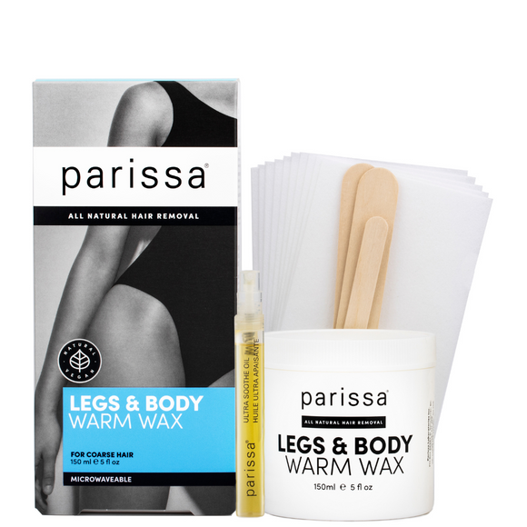 Parissa legs and body warm wax hair removal kit.
