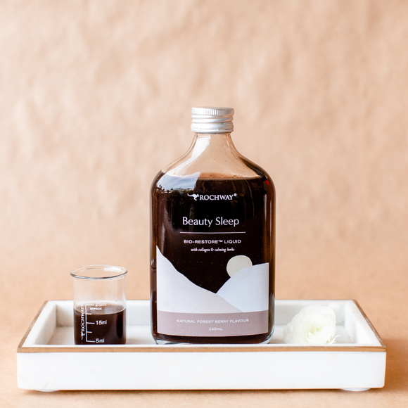 Dark liquid beauty sleep supplement.