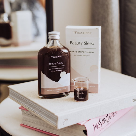 Beauty sleep liquid supplement.