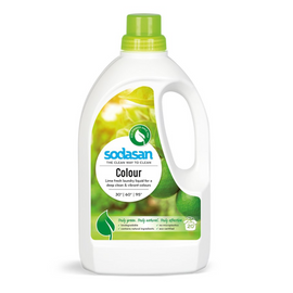 Bottle of lime-scented laundry detergent.