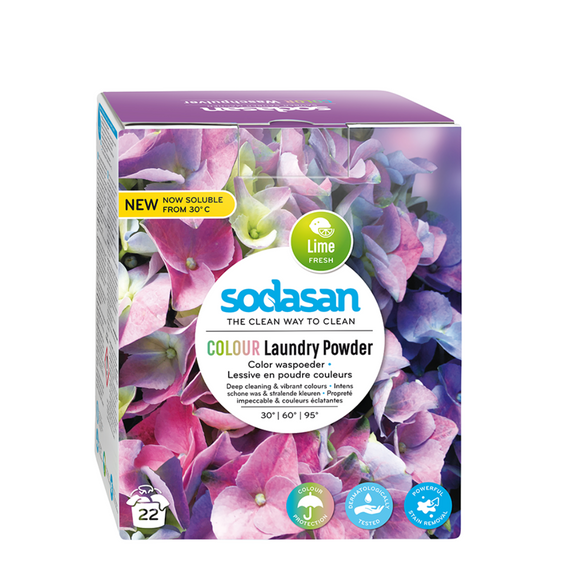 Box of Sodasan colour laundry powder.