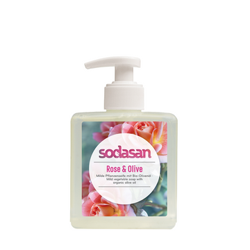 Rose and olive liquid soap.