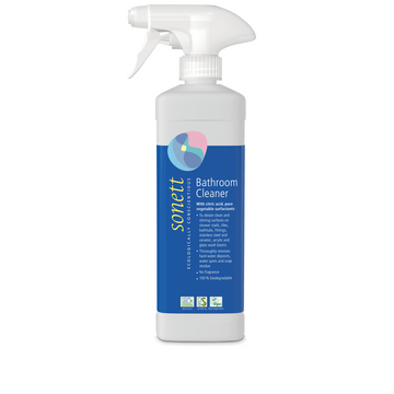 Bathroom cleaner spray bottle.