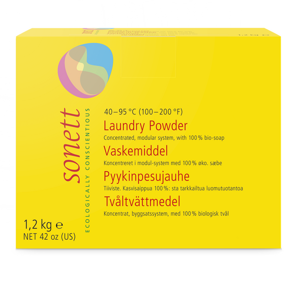 Sonett laundry powder box.