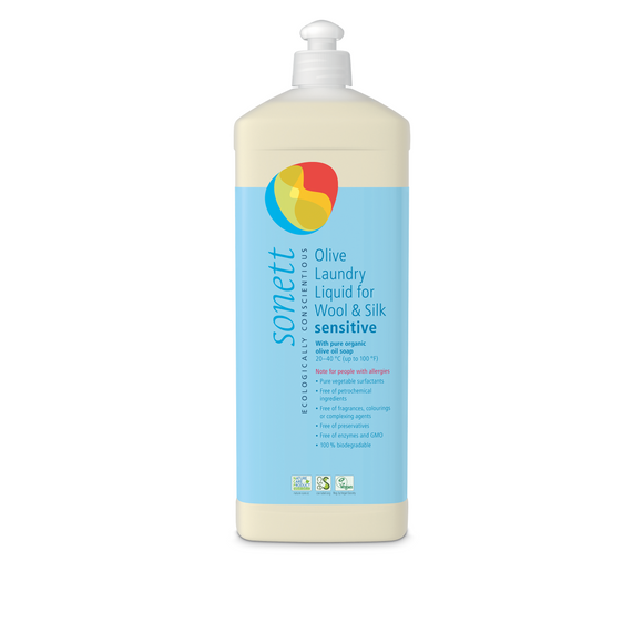 Olive laundry liquid for wool and silk.